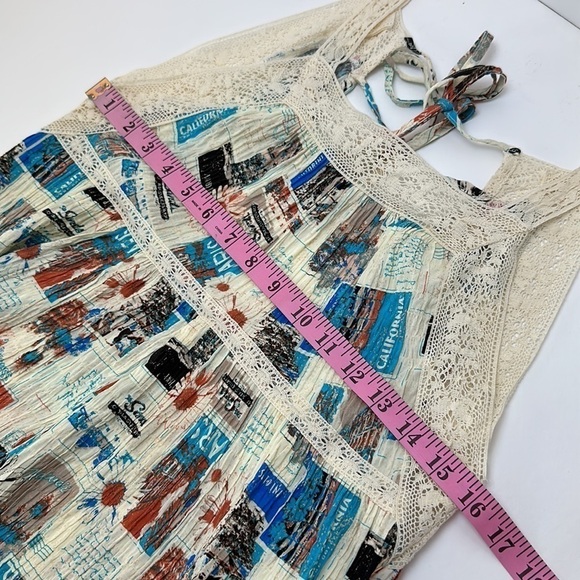 Urban Outfitters Brunching Lace Trim Romper Size Small Gauzy Lightweight Loose - Picture 9 of 16